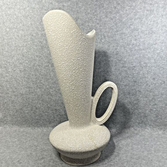 Vintage Mid Century Modern 14” China Craft USA White Splatter Ware Vase C-414 - Picture 4 of 14